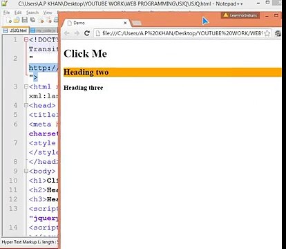 JAVASCRIPT AND JQUERY INTRODUCTION (IN HINDI)-12 ANIMATIONS