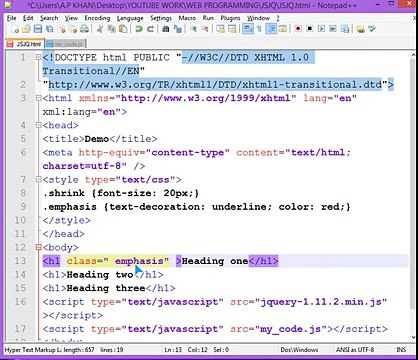 JAVASCRIPT AND JQUERY INTRODUCTION (IN HINDI)-15 CSS MANIPULATION