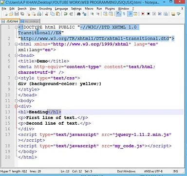 JAVASCRIPT AND JQUERY INTRODUCTION (IN HINDI)-17 HTML MANIPULATION