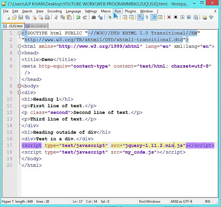 JAVASCRIPT AND JQUERY INTRODUCTION (IN HINDI)-19 TRAVERSING