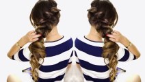 2 MINUTE Fancy Pony Braid Hairstyle Easy SCHOOL HAIRSTYLES