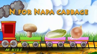 Popular Rhymes - Alphabetic Vegetable Train - Top Animated Rhymes