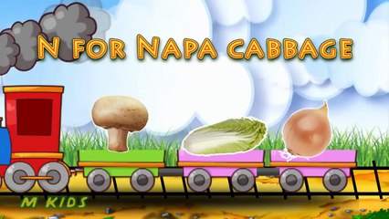 Popular Rhymes - Alphabetic Vegetable Train - Top Animated Rhymes