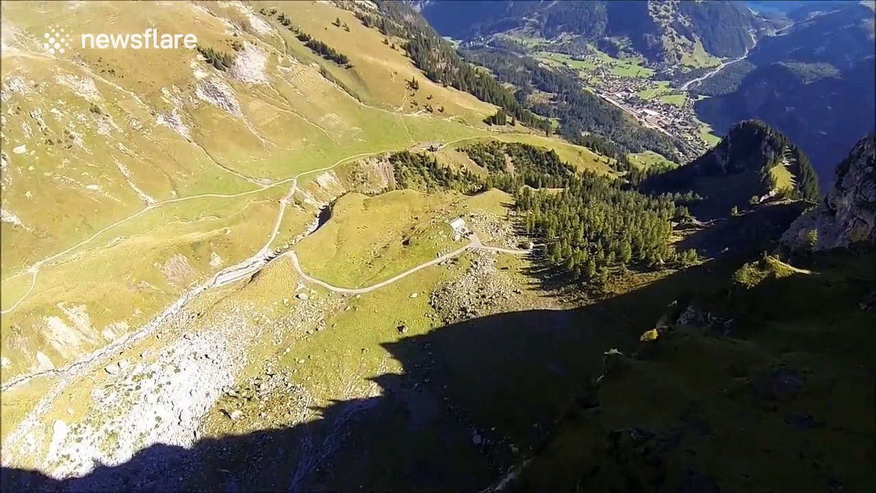 Breathtaking POV  wingsuit flight