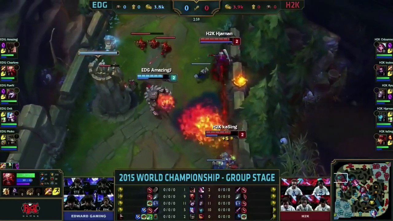 EGD vs H2K - First Blood - Worlds 2015