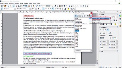 Créer un sommaire automatique sur Open Office