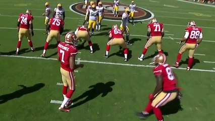 49ers Kaepernick scrambles left for 12 yards