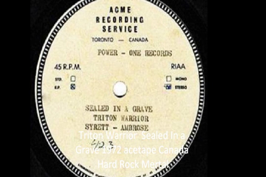Triton Warrior"Sealed In a Grave" 1972 acetape Canada Hard Rock Metal