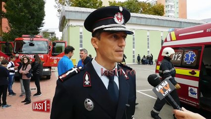 Simulare in caz de incendiu la Colegiul Emil Racovita din Iasi
