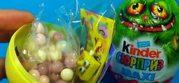 3 surprise eggs! Giant Kinder Surprise egg SpongeBob Squarepants HELLO KITTY For Kids MymillionTV [Full Episode]