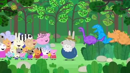 Peppa Pig Grampy Rabbits Dinosaur Park Episode 16 (English)
