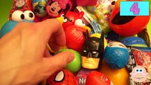 NEW Huge 101 Surprise Egg Opening Kinder Surprise Elmo Disney Pixar Cars Mickey Minnie Mou