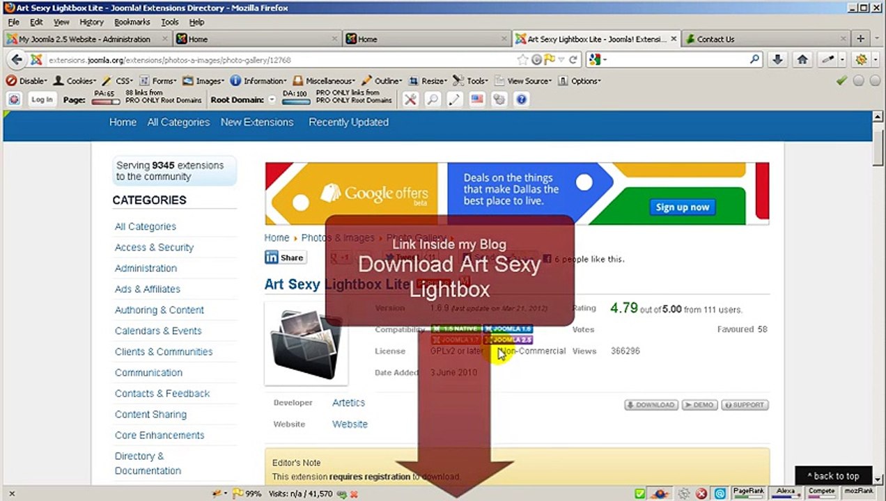 How to create simple Lightbox effects in Joomla