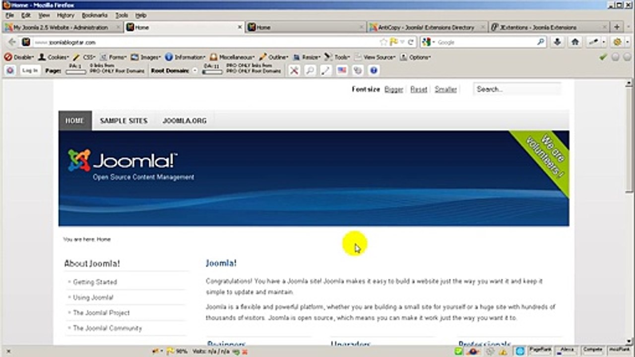 How to disable right click in Joomla