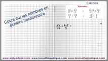 Maths 5ème - Les nombres en écriture Fractionnaire Exercice 7