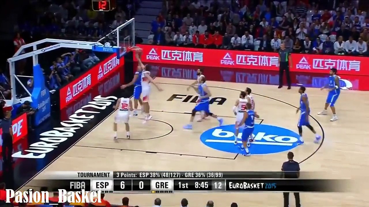Exhibición COMPLETA de Pau Gasol frente a Grecia (15-09-15) - 27 pts, 9 reb, 3 asist, 2 tapones -