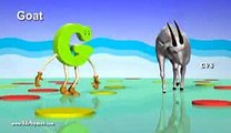 A is for Ant Nursery rhymes - 3D Animation ABC Animals Alphabet song for children