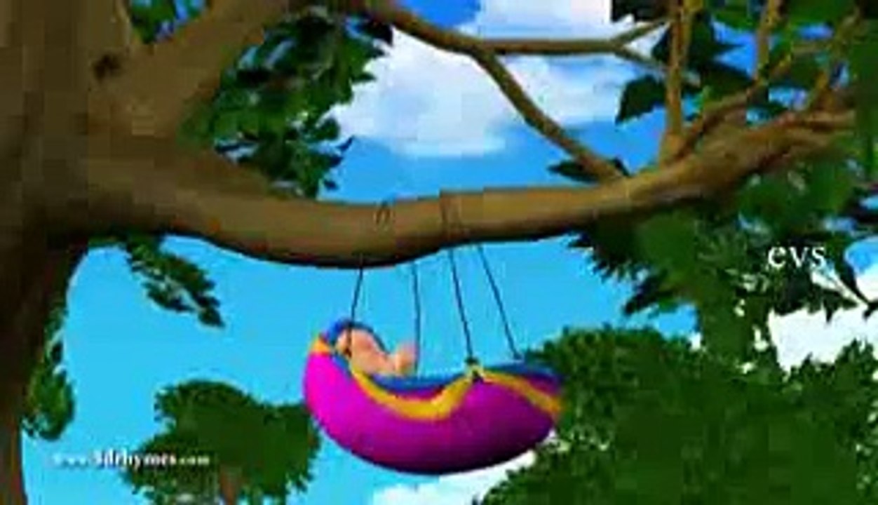 3D Animation Rock-A-Bye Baby English Nursery rhymes for children  with lyrics