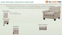 Spruce up your living room with Milari Traditional Classics White Accent Chair at The Classy Home