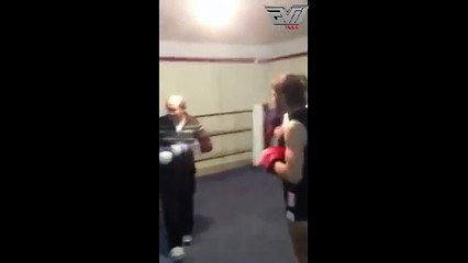 Old Man Shows Some Major Skills And K.O. Young MMA Fighter!