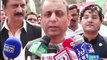 Aleem Khan talks with media at Garhi Shahu