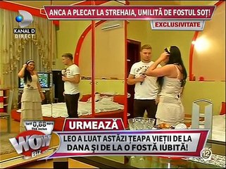 ANCA i-a ARUNCAT HAINELE lui LEO din PALAT - Wowbiz 21 Septembrie 2015