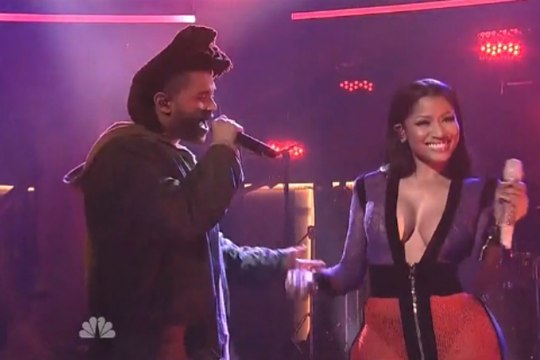 The Weeknd Performs The Hills Remix With Nicki Minaj, on SNL