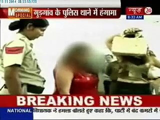 Caught on camera two drunk women assaulting Gurgaon police