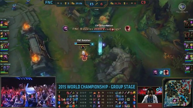 Worlds Saison 5, phase de groupe - Ambiance Fnatic vs Cloud9