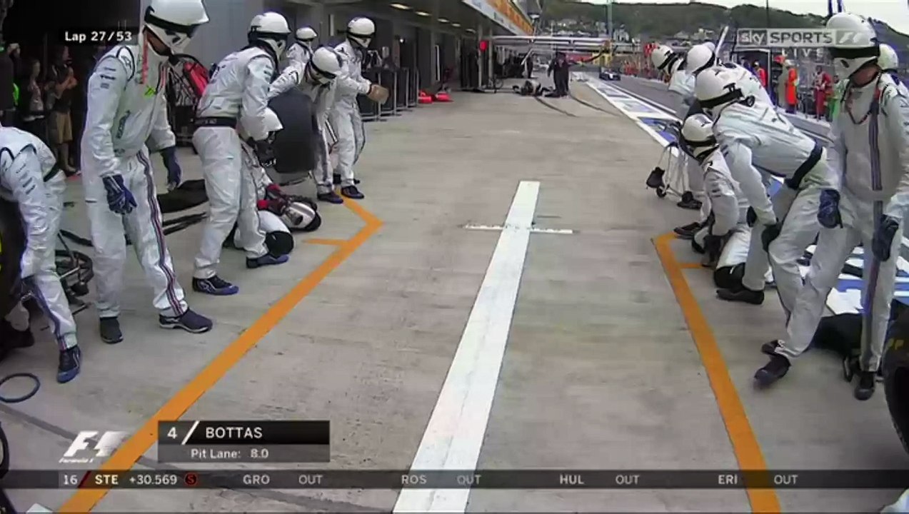 Formula 1 - Bottas pit stop