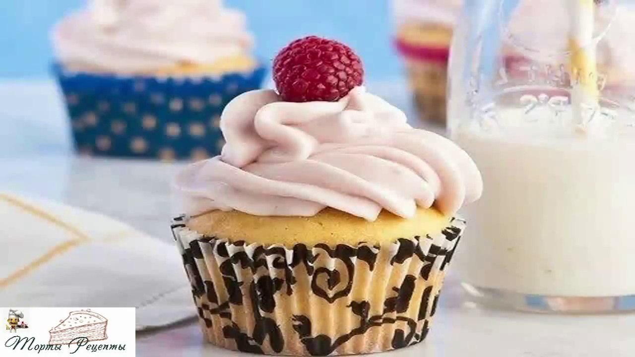 Американские капкейки с кремом_