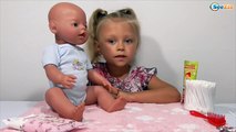 ✔ Кукла Беби Борн. Ярослава заботится о своей Игрушке - Baby Born Dolls. Yaroslava takes care of Toy
