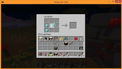 minecraft rehberi elmas kask yapımı