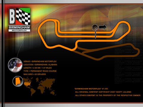 Tour de piste à Birmingham en Chevrolet Cruze WTCC sur Rfactor