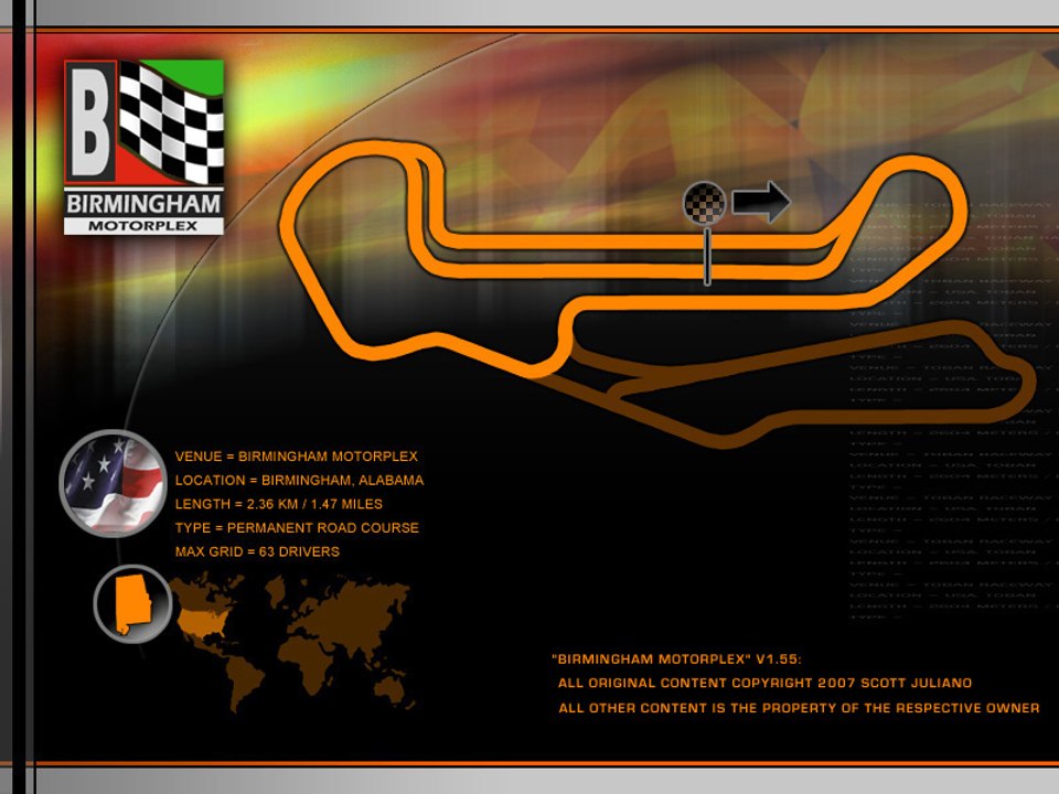 Tour de piste à Birmingham en Chevrolet Cruze WTCC sur Rfactor