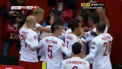 1-0 Grzegorz Krychowiak Goal - Polanv vs Ireland 11 October 2015