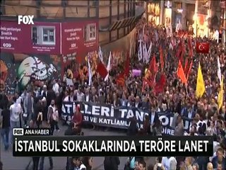 İstanbul sokaklarında 'Katilleri tanıyoruz' pankartı açarak terörü lanetlediler