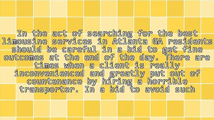 Getting The Finest Limousine Services In Atlanta GA