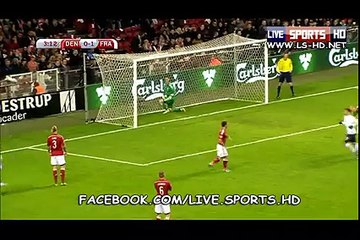 جميع أهداف مباراة فرنسا والدانمارك مباراة مهبولة