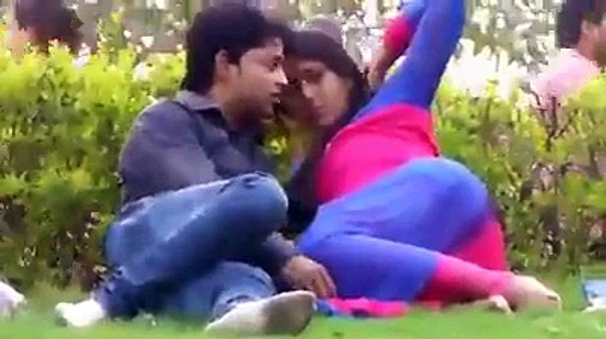 3- girl and boy in park