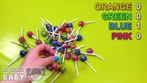 Learn Colors with Lollipops Chupa Chups Candy! Funny Colours Contest!