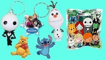 5 Disney Mini Figures Keychain Blind Bag Opening Disney Frozen Lilo and Stitch Winnie the
