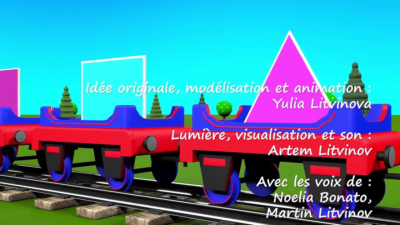 Dessins animés éducatifs. Apprenez les formes géométriques avec le train Tchou-Tchou - 2 !