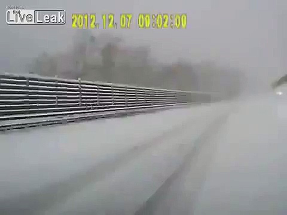 Car Accident on Icy Road - Japan