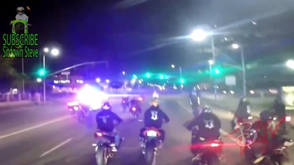 POLICE CHASE Motorcycle Messing With COPS Street Bike CRASH ACCIDENT Running From The COP