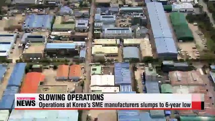 Operating ratio of Korea's SME manufacturers hits 6-year low