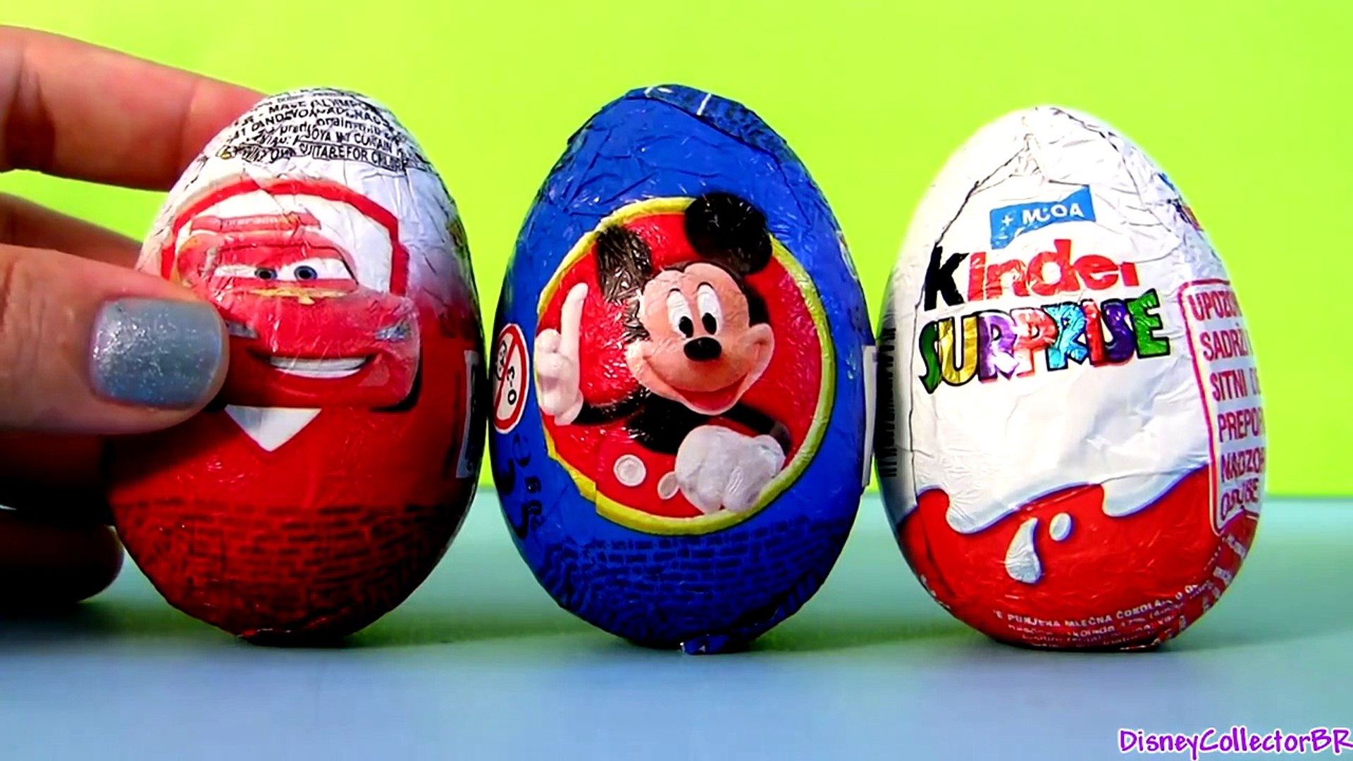 Mickey Mouse Surprise Egg Kinder Surprise Eggs Disney Pixar Cars HOLIDAY  edition Sorpresa - Dailymotion Video