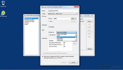Android App Development with Java Essential Training Lynda - 1. Getting Start-3 Virtualdevices