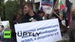 У посольства РФ в Болгарии прошел митинг в поддержку российской военной операции в Сирии