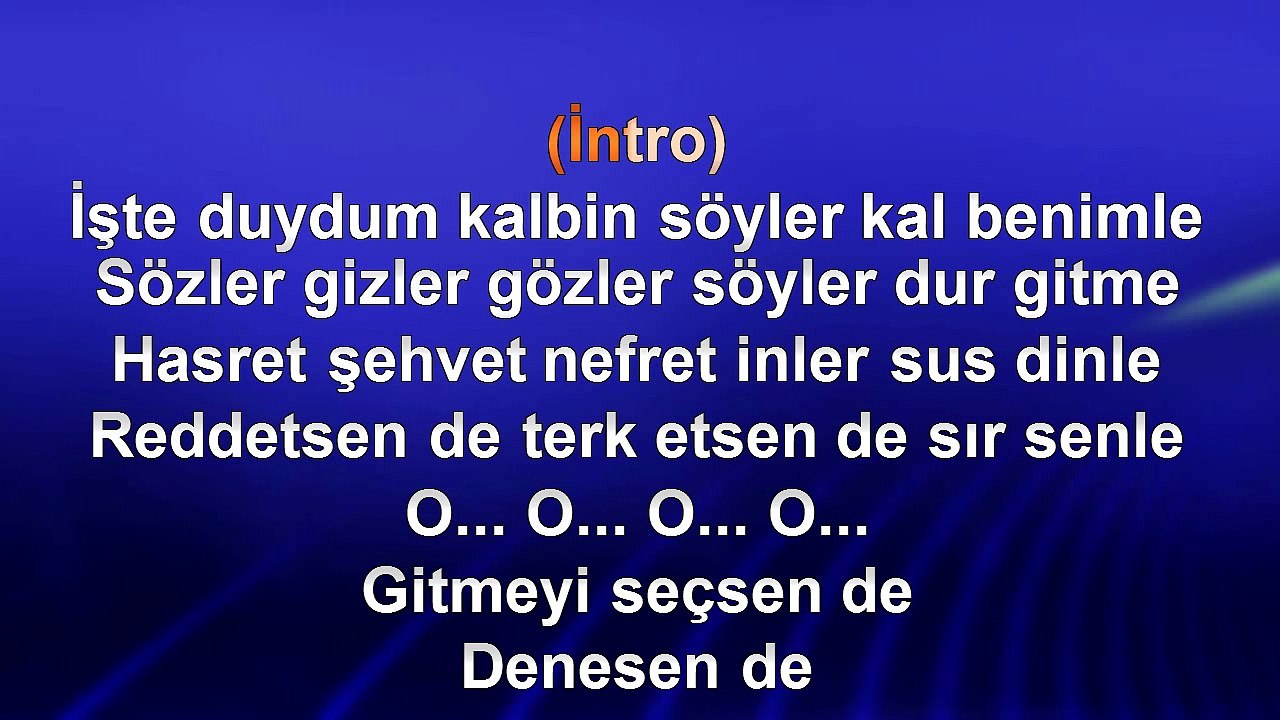 Kemal Doğulu - Sır - Aranjör - Ayhan Sayıner - (2010) TÜRKÇE KARAOKE
